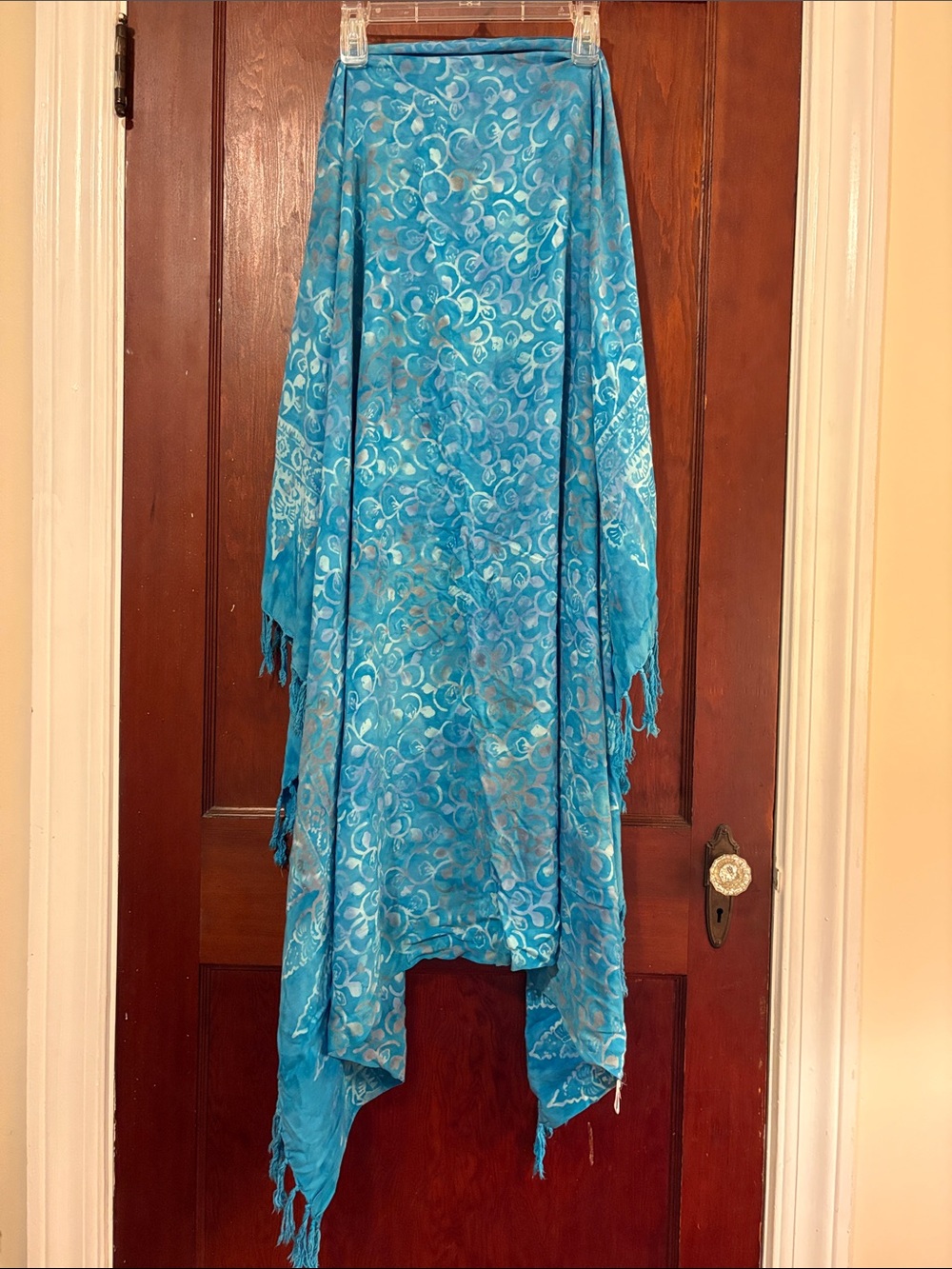 Turquoise Blue Boho Fringe Sarong Wrap